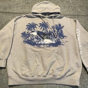 Vintage SeaWorld Shamu Orca Whale Hoodie Sweatshirt XL 90s Y2K Nature San Diego